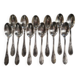 12 Small Silver Metal Spoons SOH