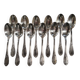 12 Small Silver Metal Spoons SOH