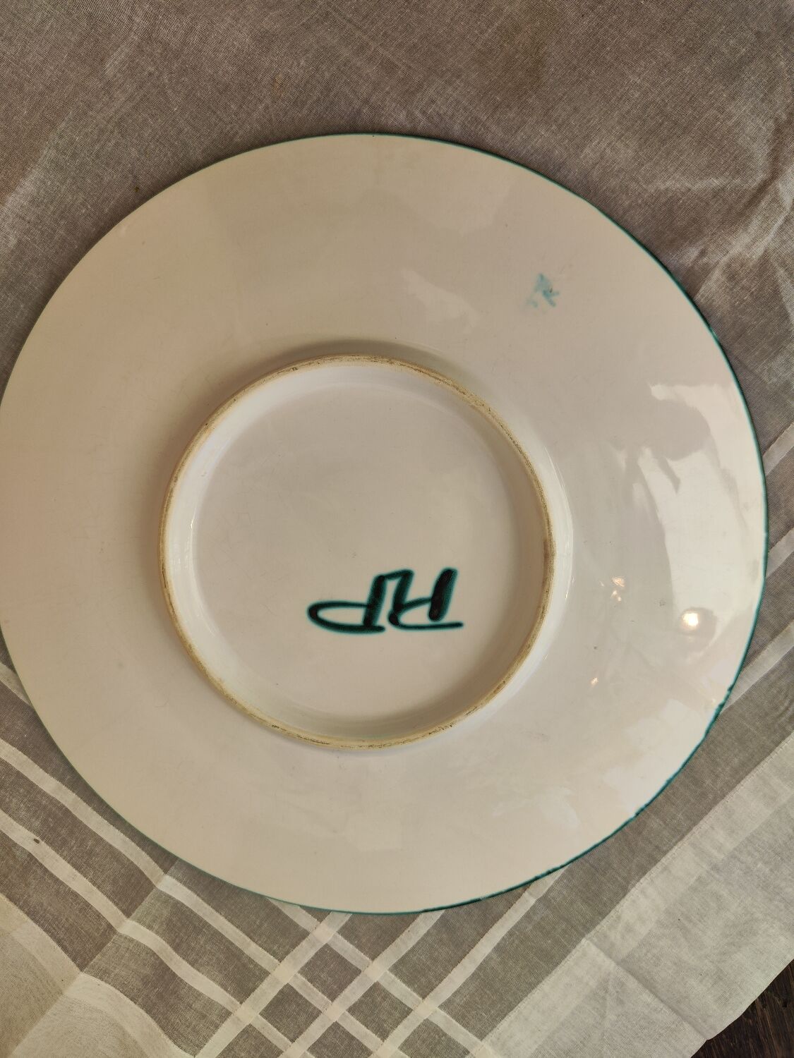 Large flowery dish by Robert Picault's workshop