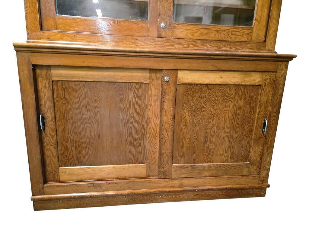 Vintage wooden display cabinet / school cabinet / apothecary cabinet