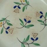 Fine earthenware plate of forges les eaux decorated with sponge end 19 th