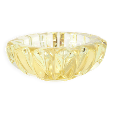 Yellow crystal ashtray