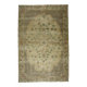 Large Vintage Turkish Carpet Medallion Beige 335 x 223 cm