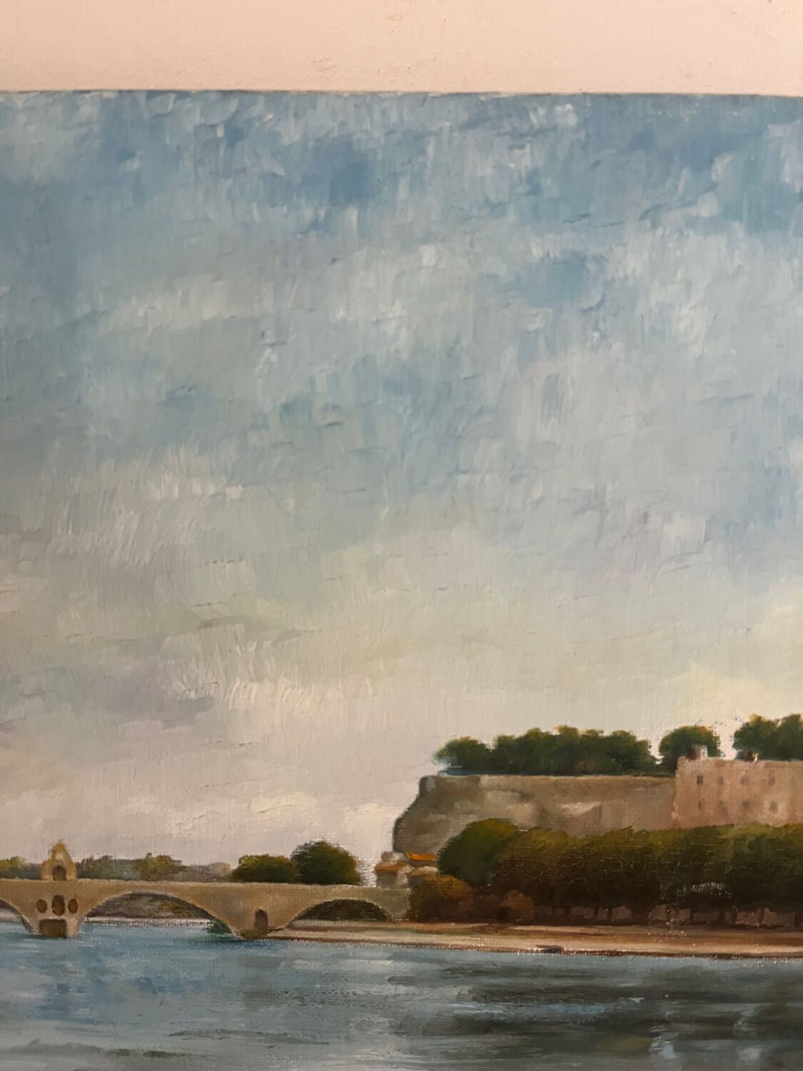 The Avignon Bridge, signed L. Baudoin, 1971