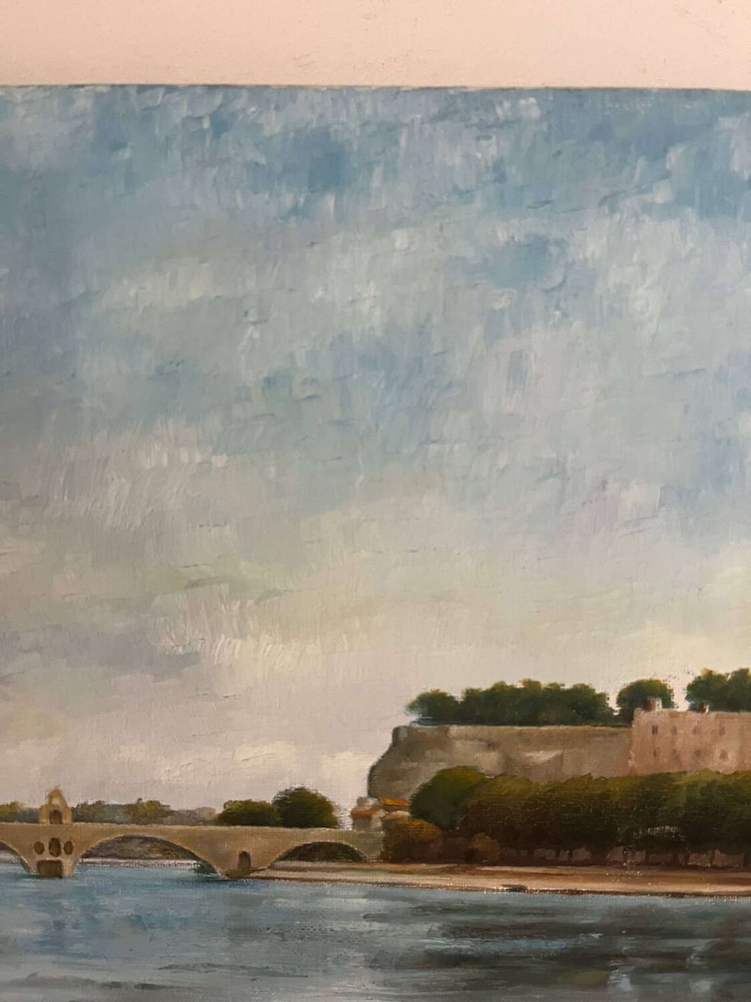The Avignon Bridge, signed L. Baudoin, 1971