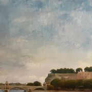 The Avignon Bridge, signed L. Baudoin, 1971