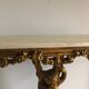 Console baroque pied de lions dessus marbre