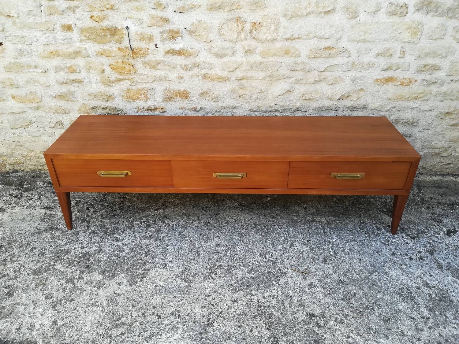 Low teak sideboard