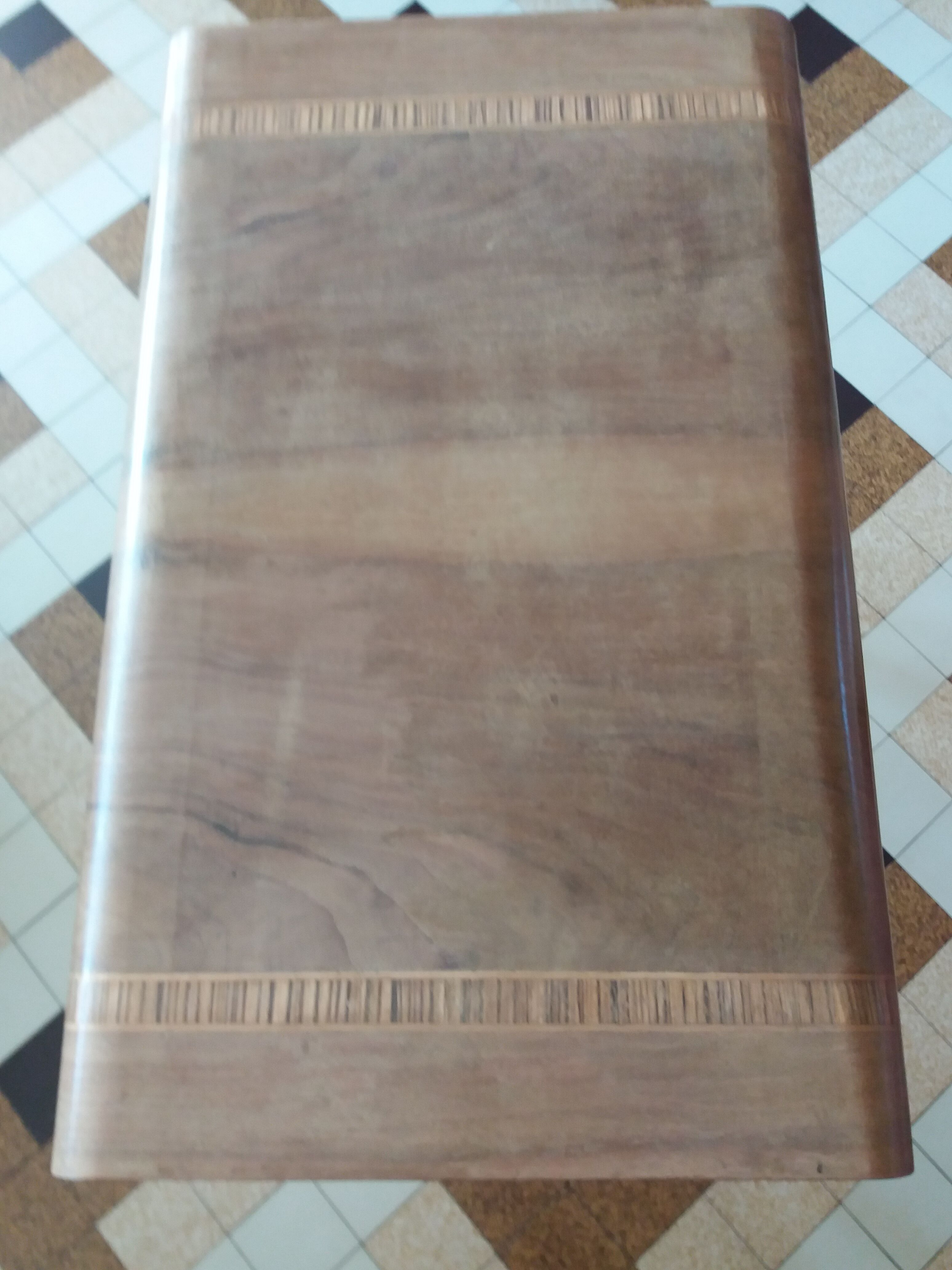 Art Deco curved wood console