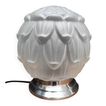 Plafonnier boule art deco