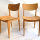 Paire de chaises bois années 50