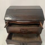 Meuble de maitrise en chêne sculpté Commode scriban XVIII siècle
