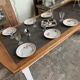 6 vintage floral ceramic dinner plates – retro country style