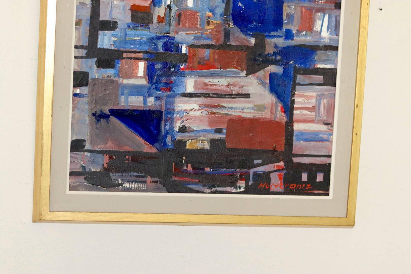 Mid-Century Original Swedish Oil on Panel "Abstract" – Hultkrantz