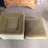 Velvet ottoman