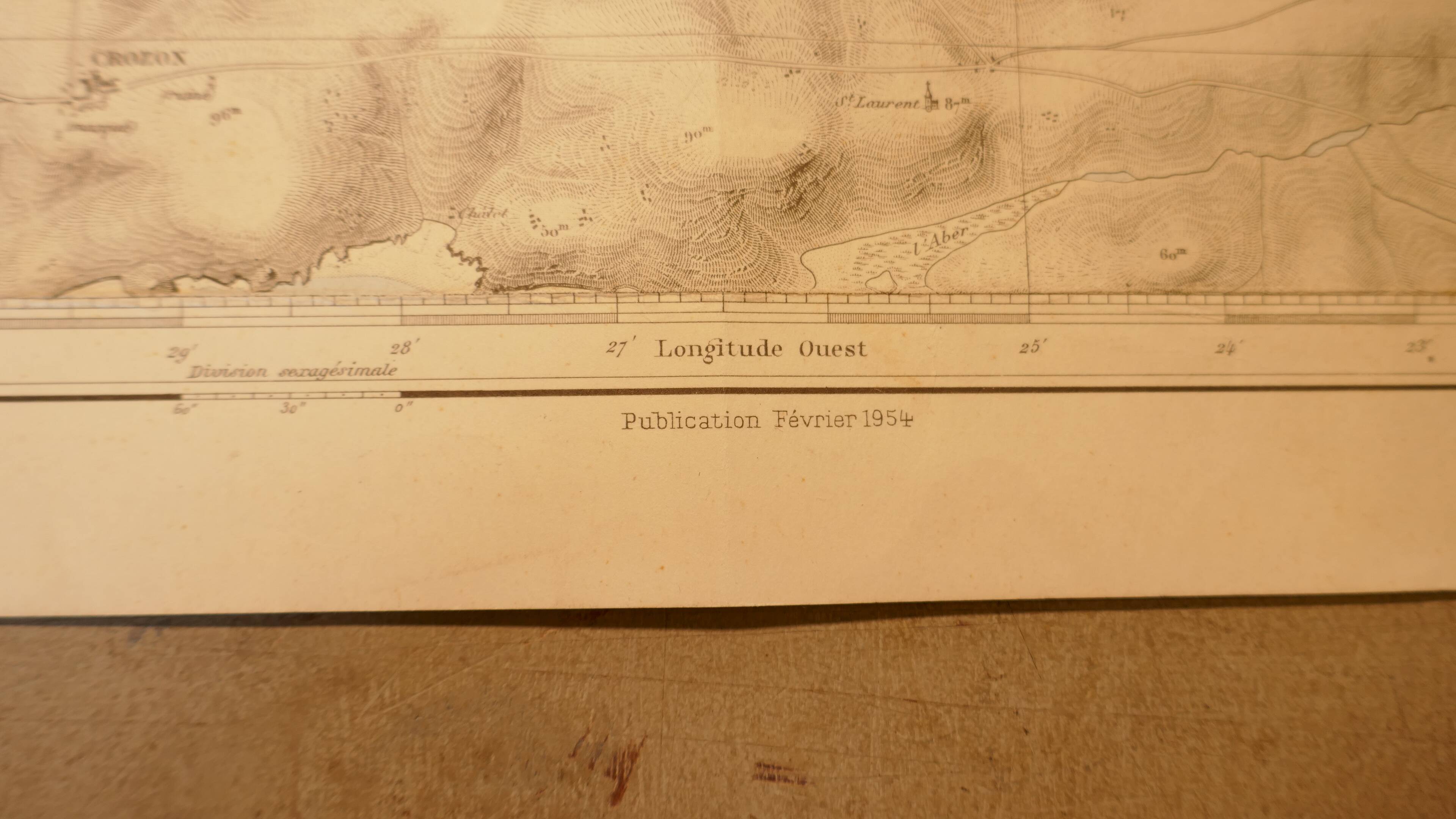 Ancient marine map of the Brest Rade