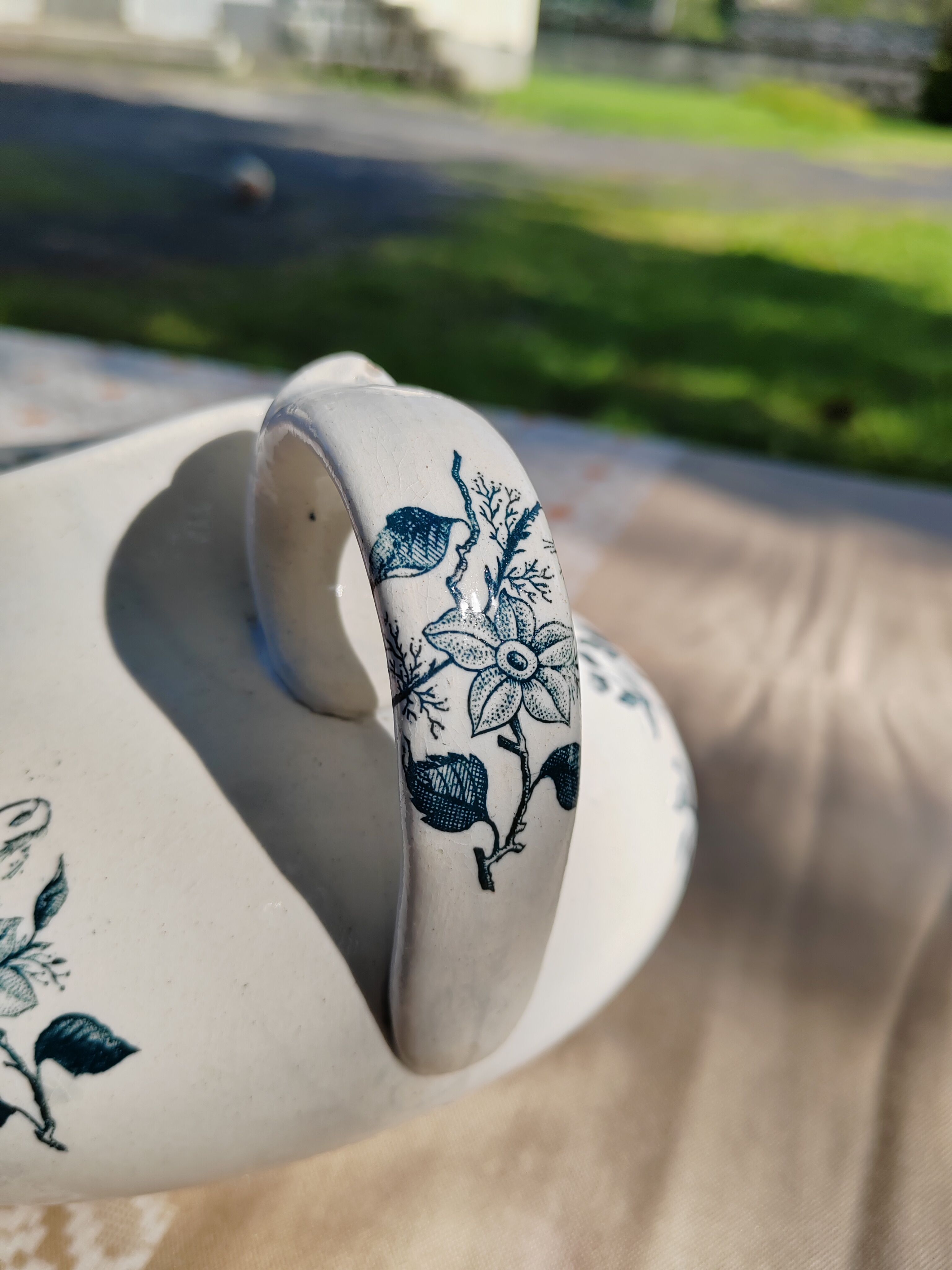 Bathroom pitcher blue floral decoration - Tierra del Fuego de Grigny