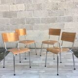 Set of 4 retro chairs in formica