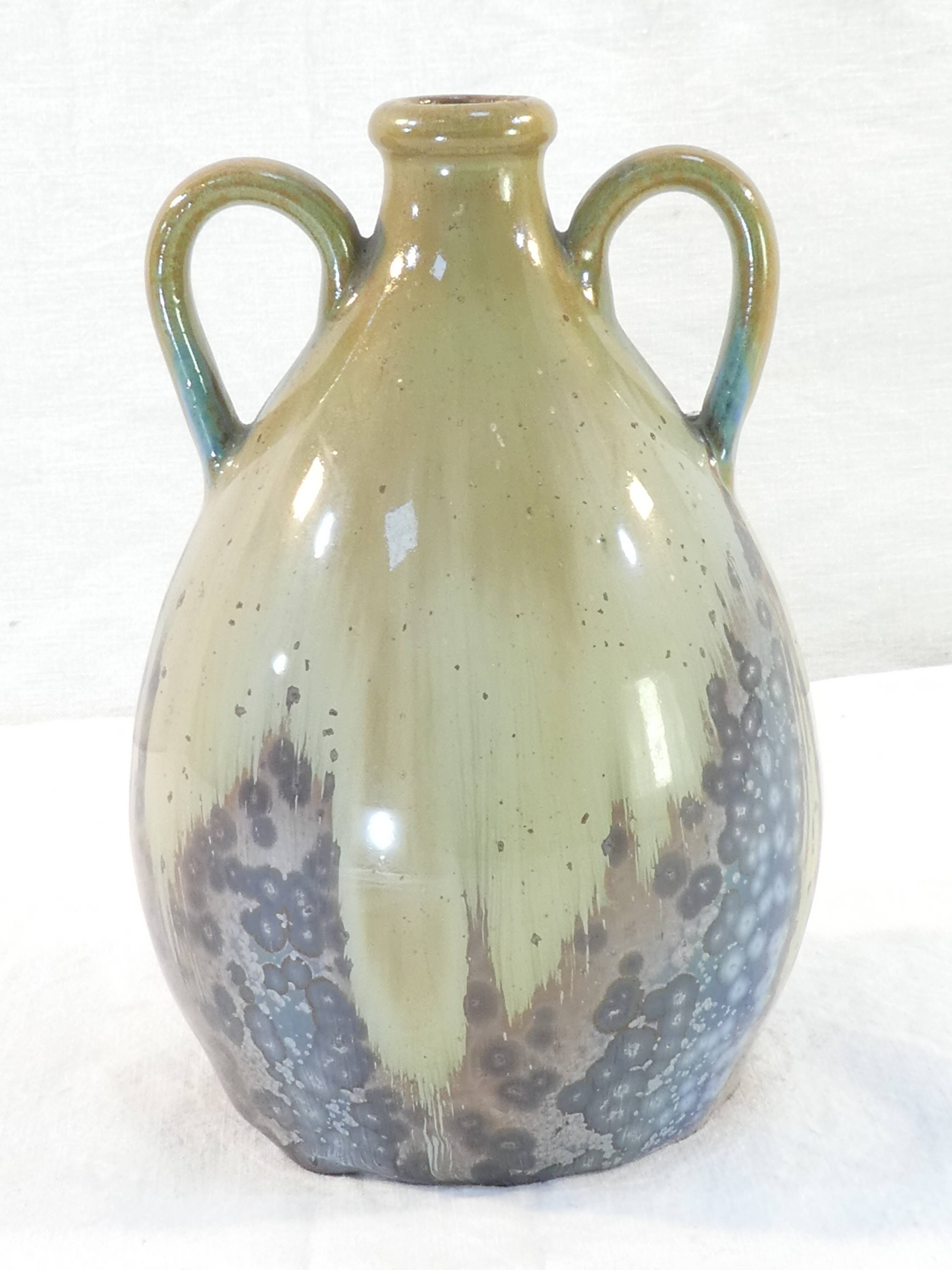 Vase in gres stamped p.l pont des vernes france