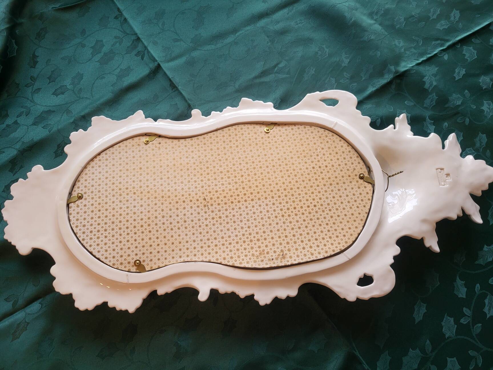 Farnesiana Mirror by Carlo Corvi in ceramic Italy 1950