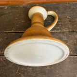 Old Lamp Base Vintage Beige Ceramic Candle Holder #D833