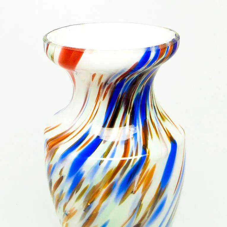 Art Deco vase, spatterglass, Bohemia, Czechoslovakia, 1950s