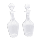 Two liquor decanters