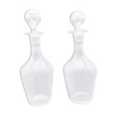 Two liquor decanters