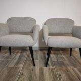Mid-century restored pair of armchairs