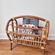 70s Rattan Magazine Rack - Vintage