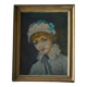 Oil portrait of a woman with a floral bonnet, Belgium, 1920s.