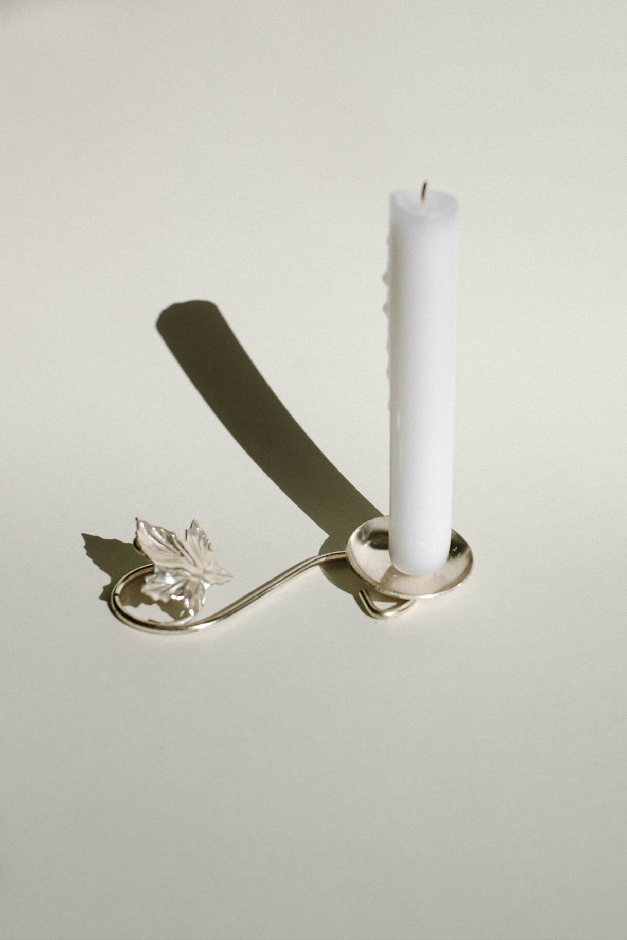 Silver-plated candle holder