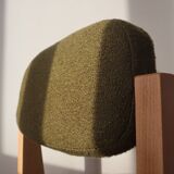 Office chair in solid beech and terry fabric