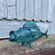 Mouth-blown glass storage jar Fish