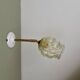 Vintage amber glass globe wall light