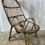 Fauteuil rotin vintage