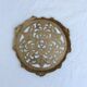 Round flat in vintage brass