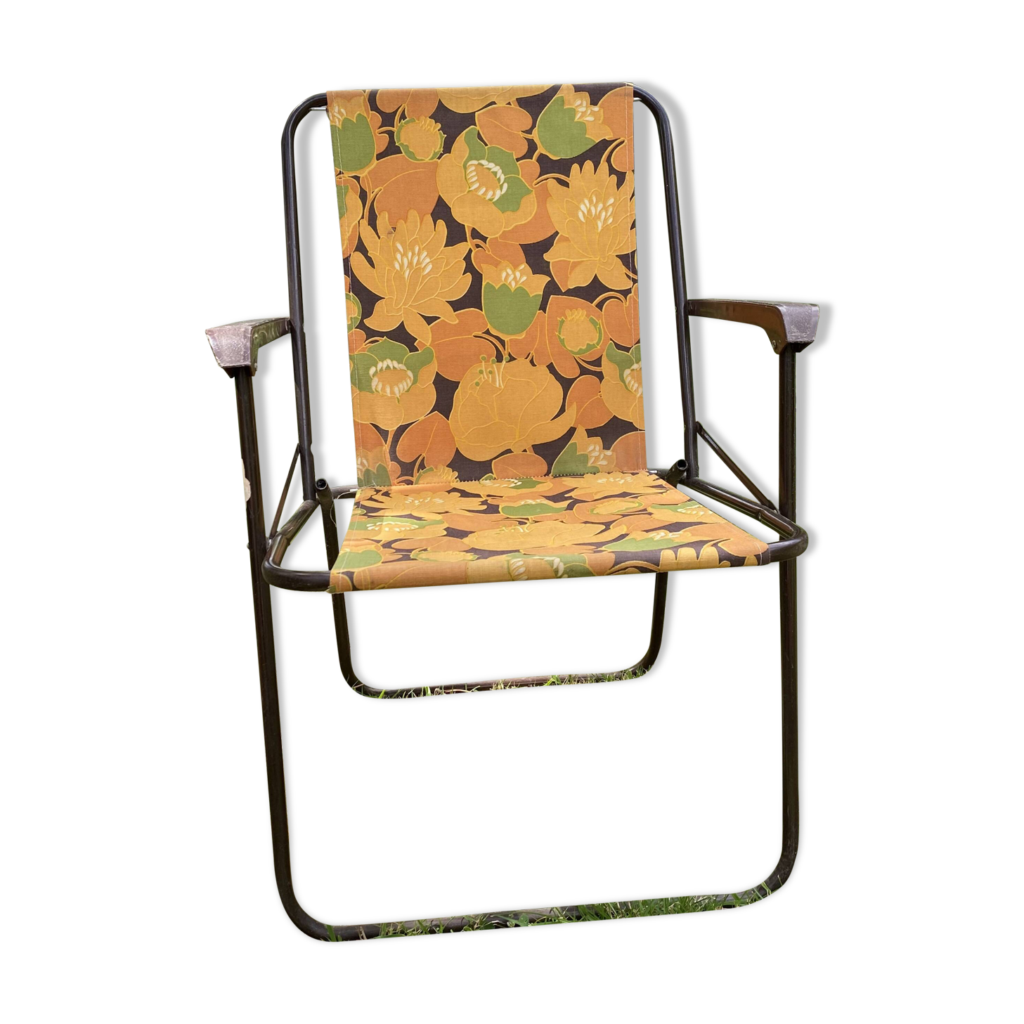 Chaise de camping vintage