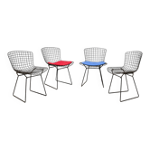 Set of 4 "Wire" Chairs — Harry Bertoia for Knoll (Black Rilsan)