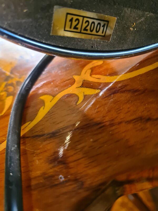 Lampe Champignon Vintage Rouge et Chrome - 47x31  Space‑Age 1970s -  Lampe