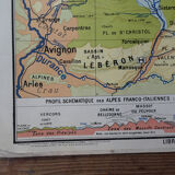 Old school map "Alpestre Region" No.4 Hatier