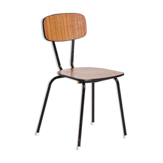 School chair on metal frame