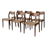 JL Møller dining chairs model 71, rosewood