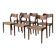 JL Møller dining chairs model 71, rosewood