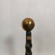 Paire de chenets boule laiton