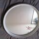 Large round mirror vintage molded frame 60cm