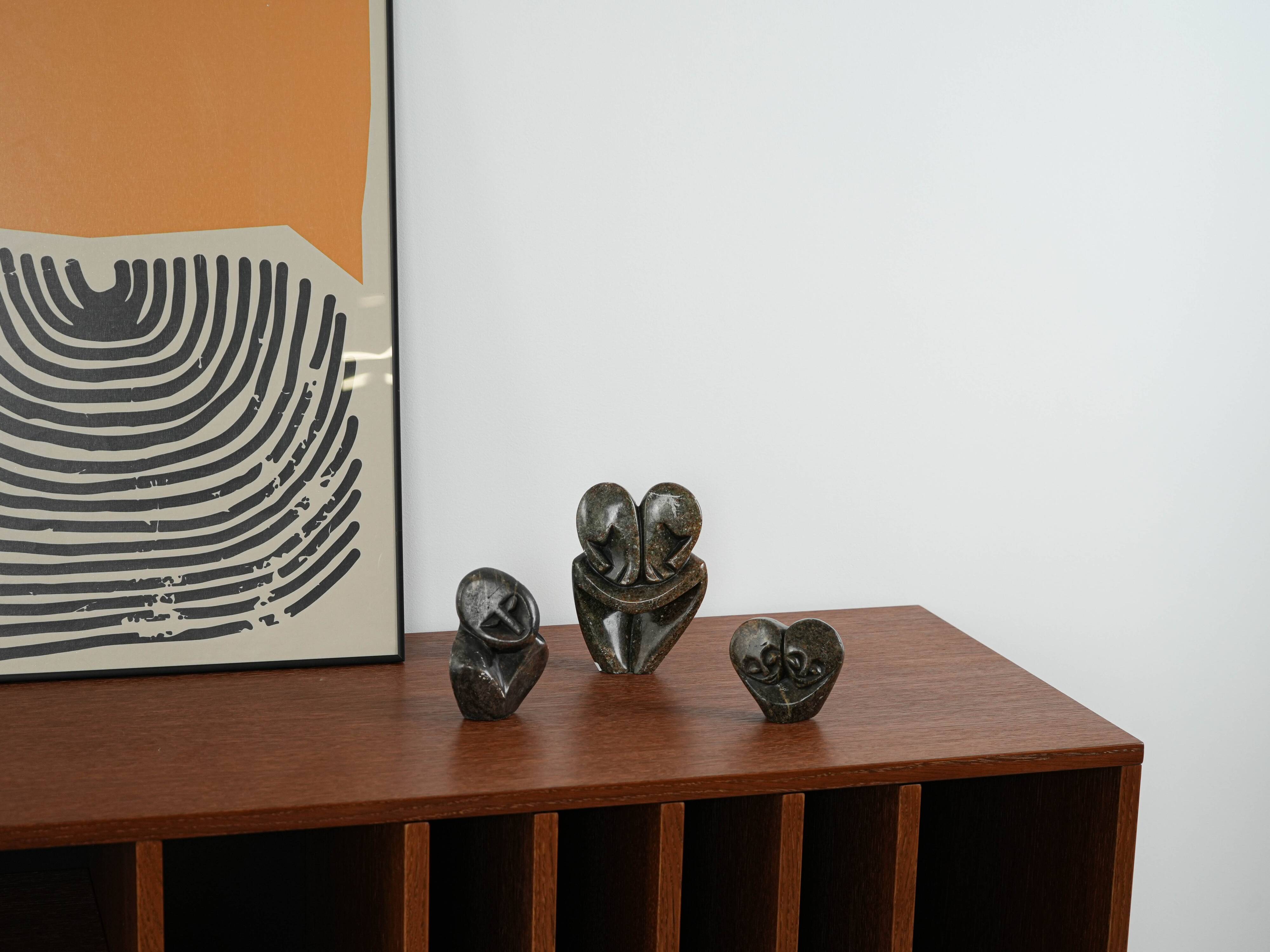 Abstract stone sculpture, Danish design, 1980s, made in Denmark