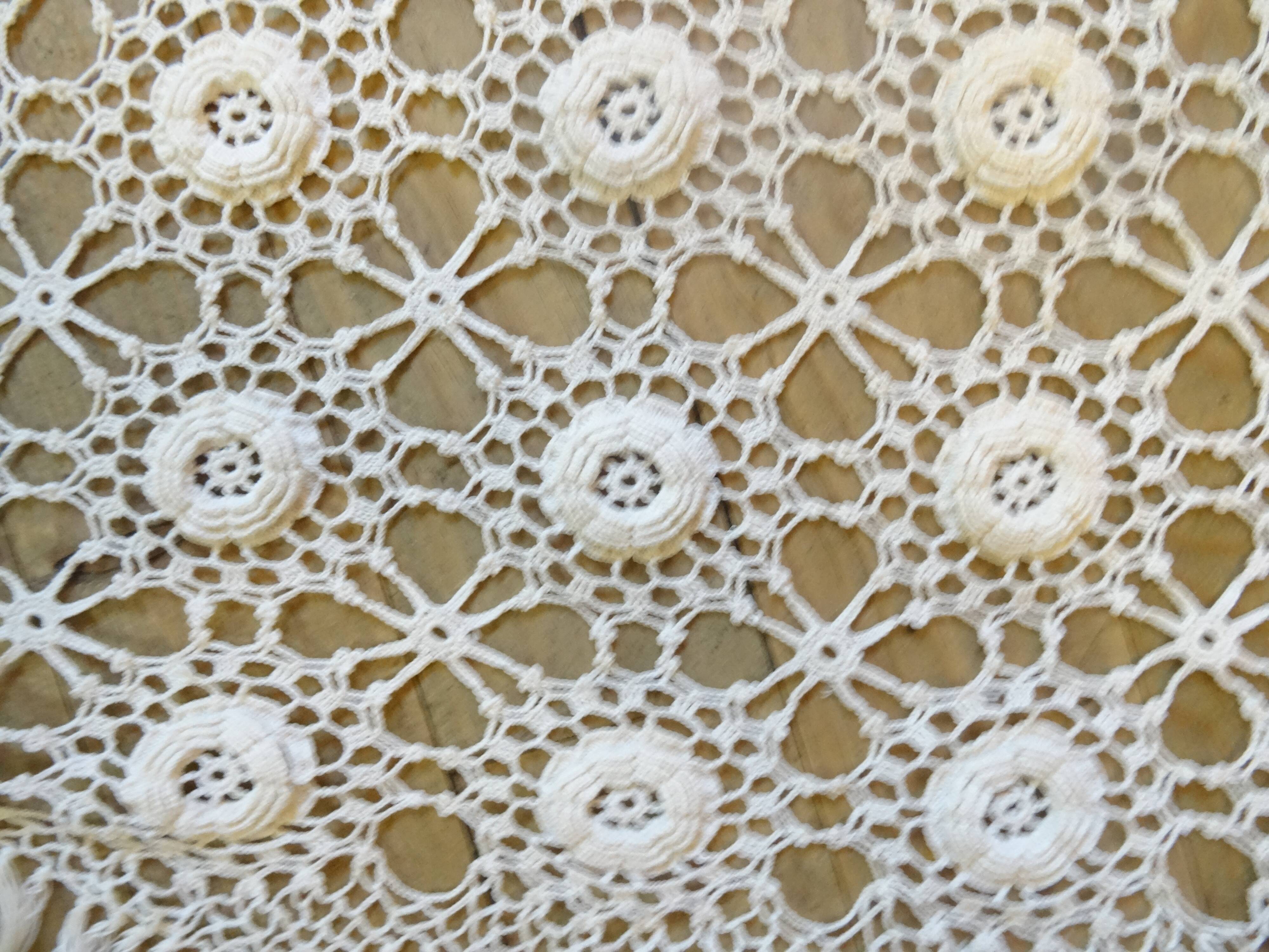 Hand crocheted bed top