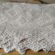 Dessus de lit en coton blanc écru jeté de lit en crochet