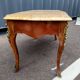 Old coffee table marquetry style louis xv marble top